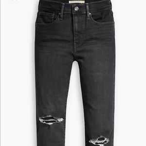 Levi’s 724 high rise straight cropped jeans. Size 0